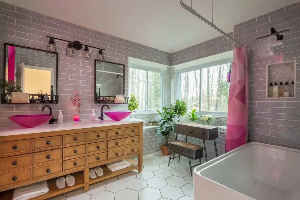 Bathroom renovation after water damage restoration in Salem